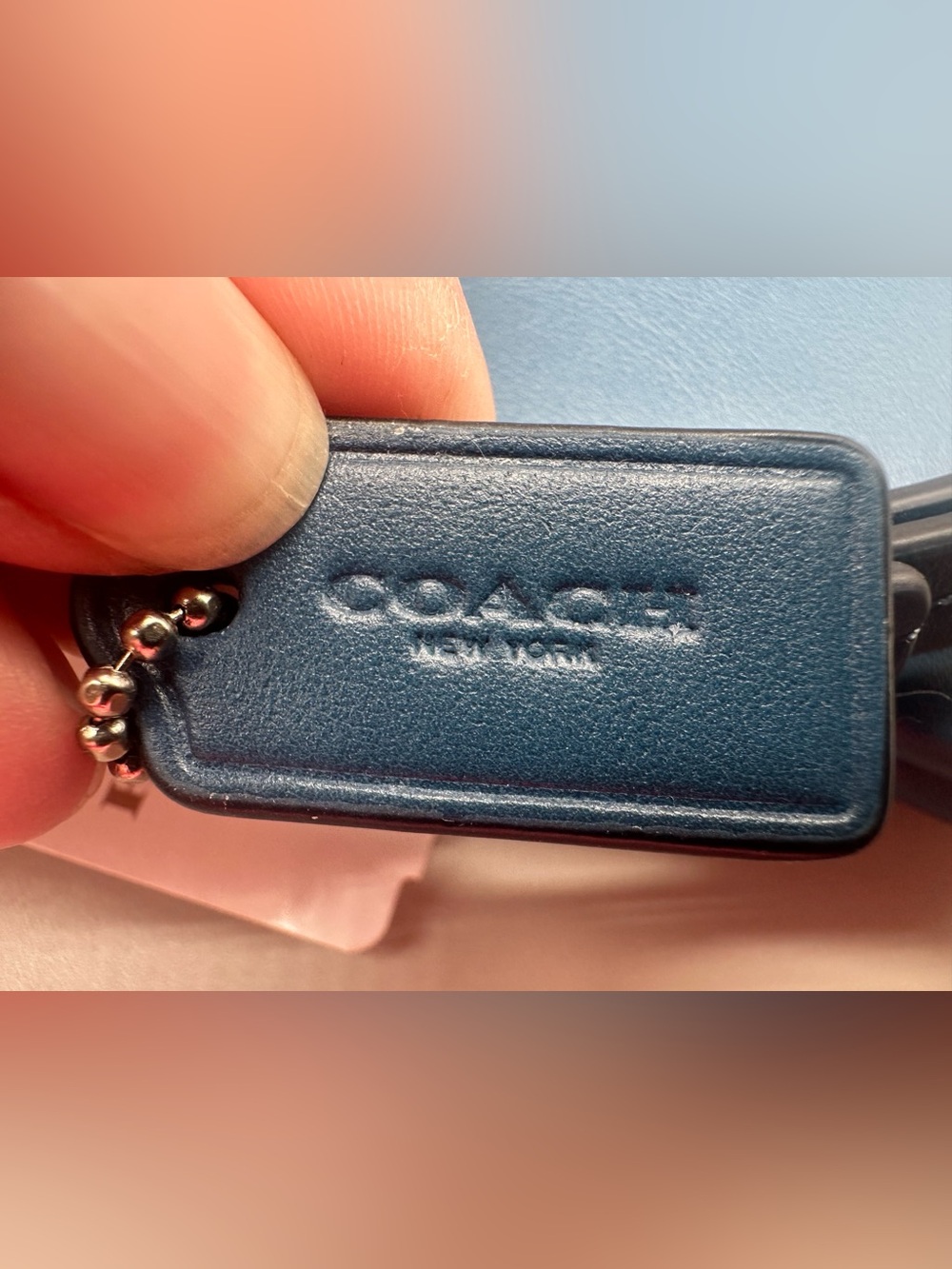 Coach Blue Leather Zip Wristlet Wallet - Picture 12 of 12
